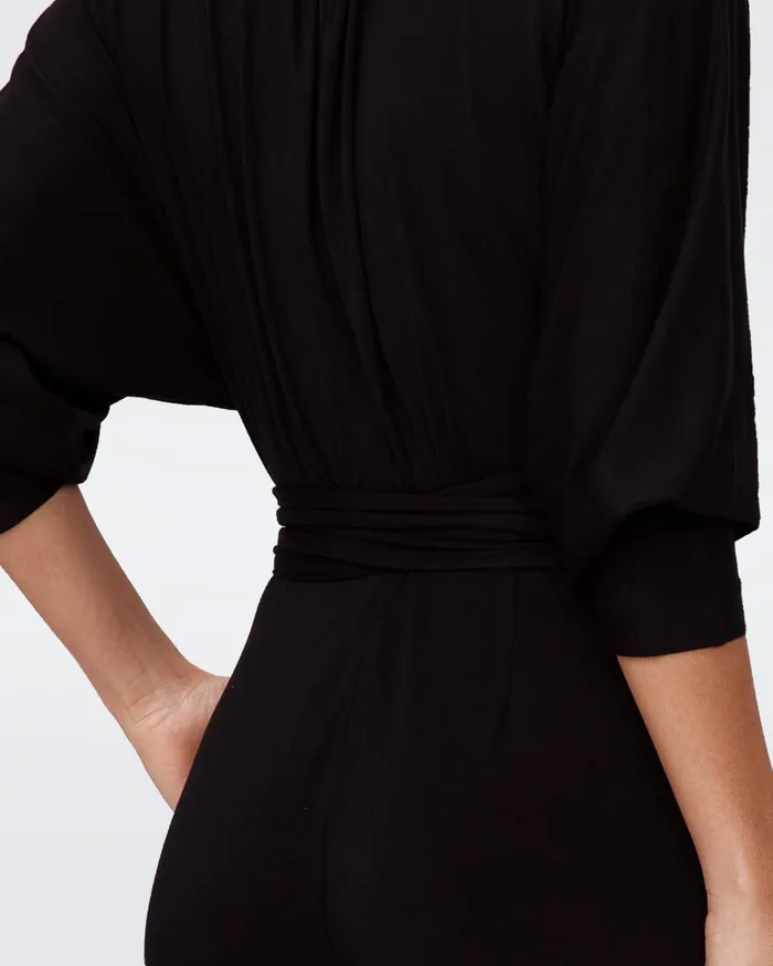 Women Aurelia Jumpsuit Black DVF Jumpsuits and Rompers