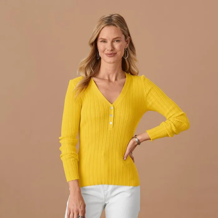 Women Averie Rib Henley Pear Sundance Catalog Sweaters Women Averie Rib Henley Pear Sundance Catalog Sweaters