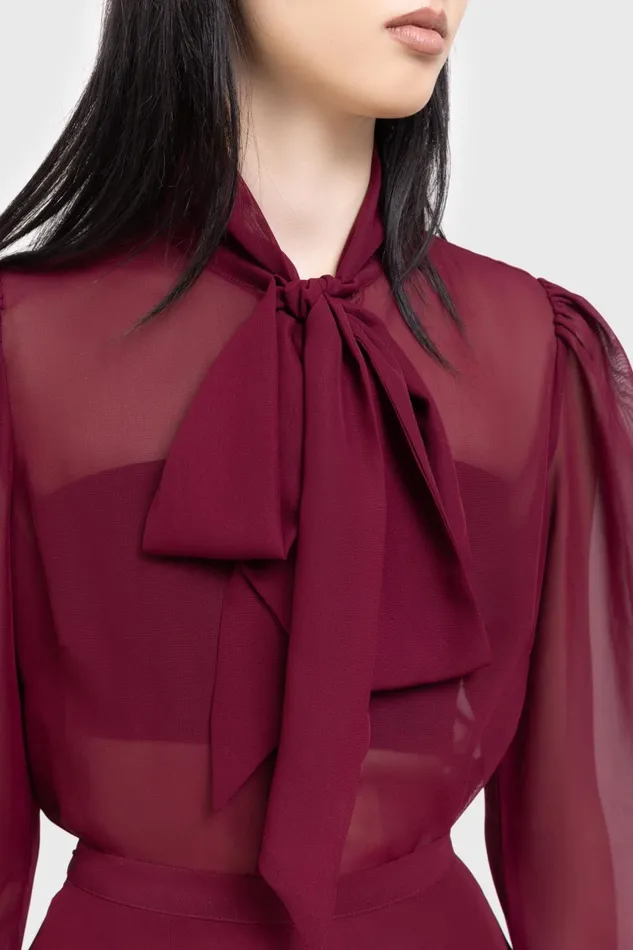 Women Basics Killstar Crimson Oracle Blouse