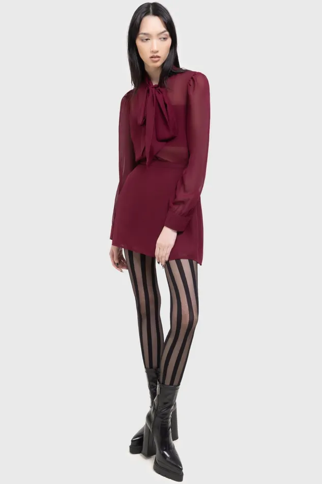 Women Basics Killstar Crimson Oracle Blouse