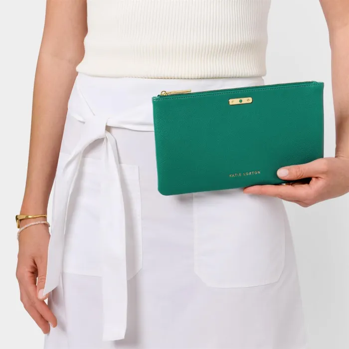 Women Birthstone Collection Katie Loxton May Birthstone Pouch In Deep Green