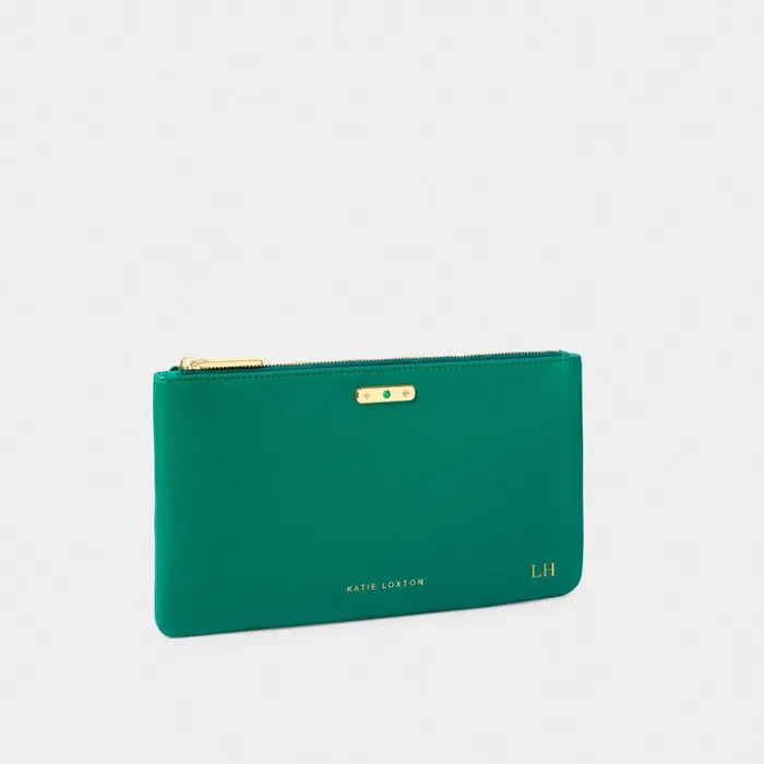 Women Birthstone Collection Katie Loxton May Birthstone Pouch In Deep Green