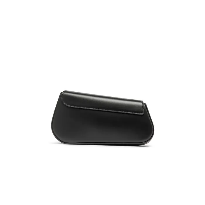 Women Black Leather The Pluto Crossbody Bag Santoni Bags