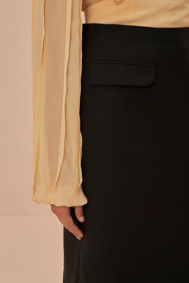 Women Black Midi Skirt Black FARM Rio Skirts