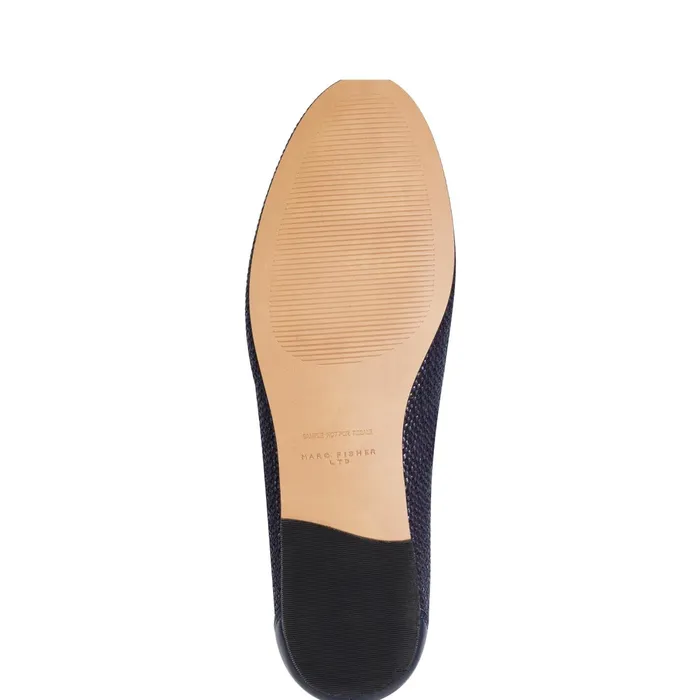 Women Bleek Loafer Navy Raffia Marc Fisher Loafers and Flats