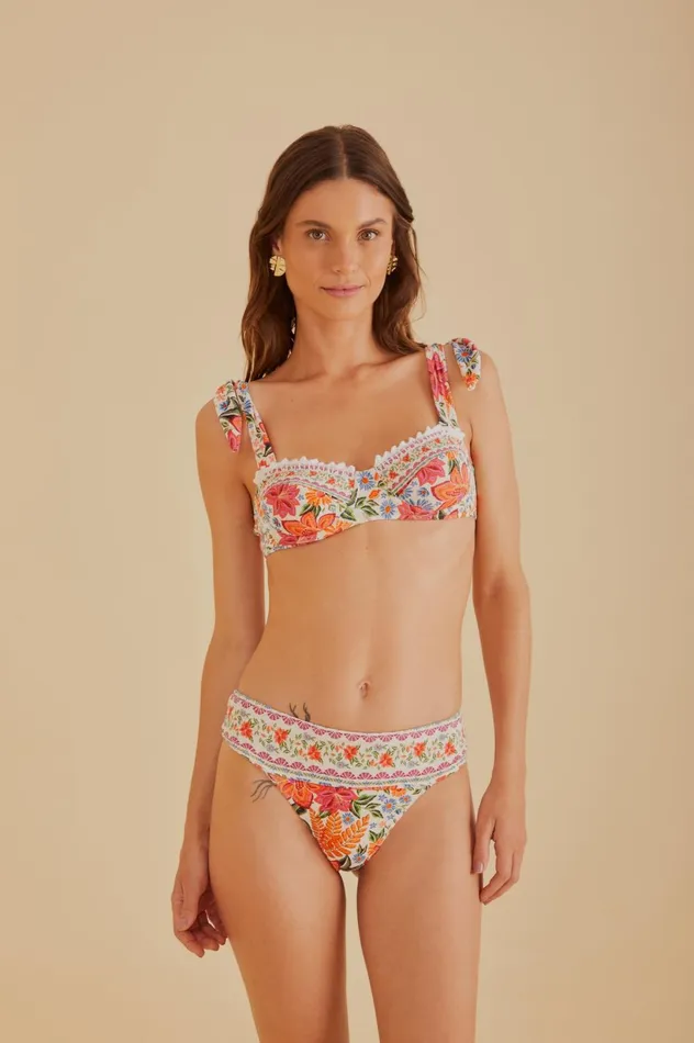 Women Bloom Garden Bikini Bottom Bloom Garden Offwhite FARM Rio Bikinis