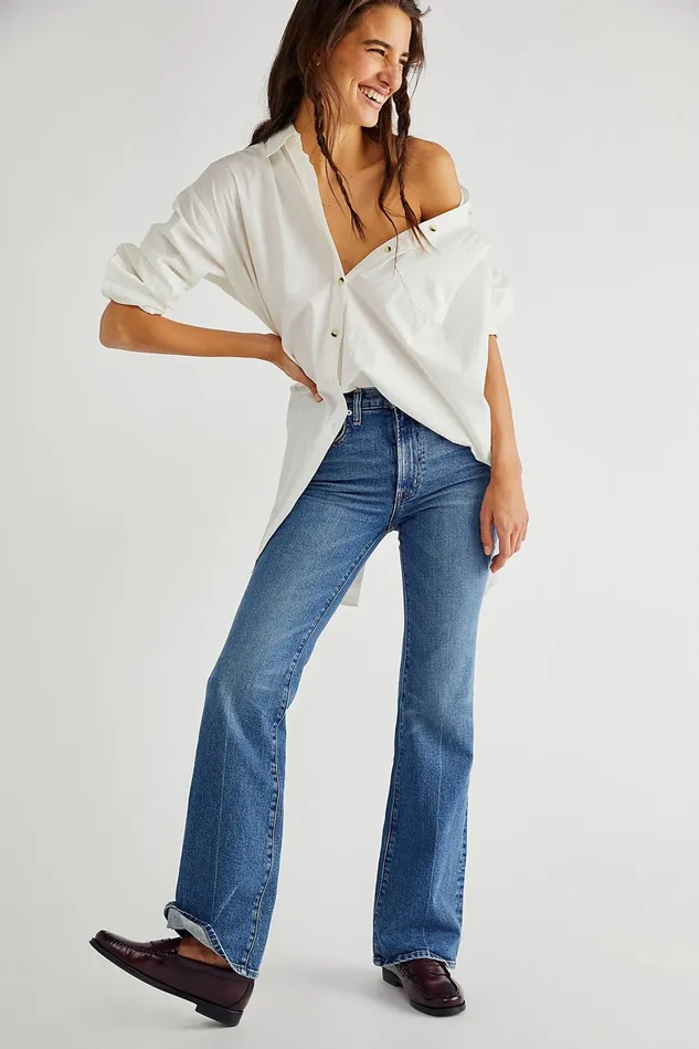 Women Bootcut Jeans Free People EDWIN Ryder Jeans Solstice