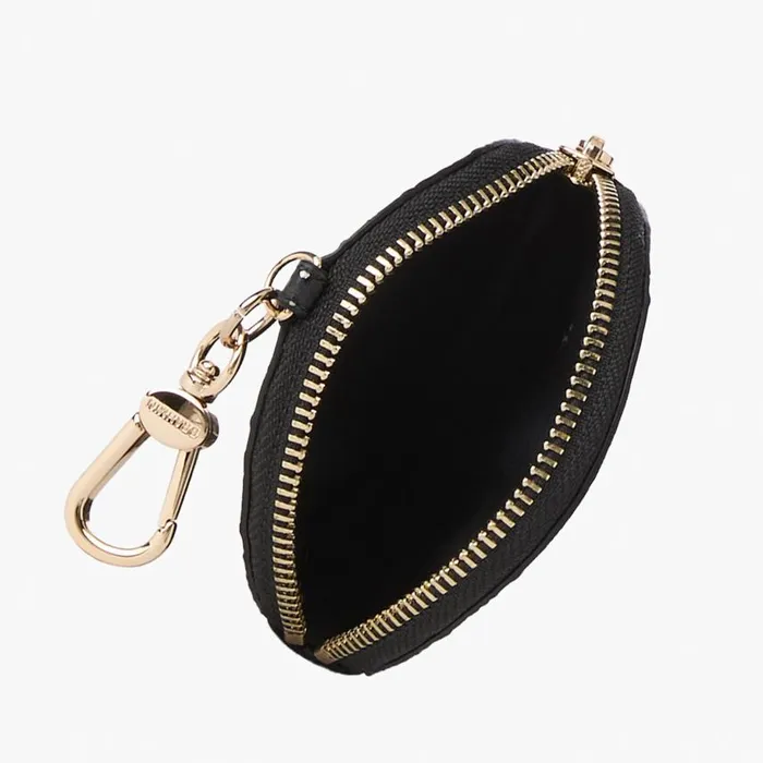 Women Brahmin Clip Ons and Keychains Circle Coin Purse Black Regal Mini Melbourne