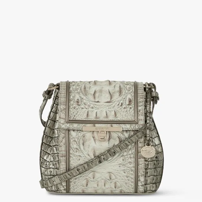 Women Brahmin Crossbodies Margo Fairest Grey Breakwater