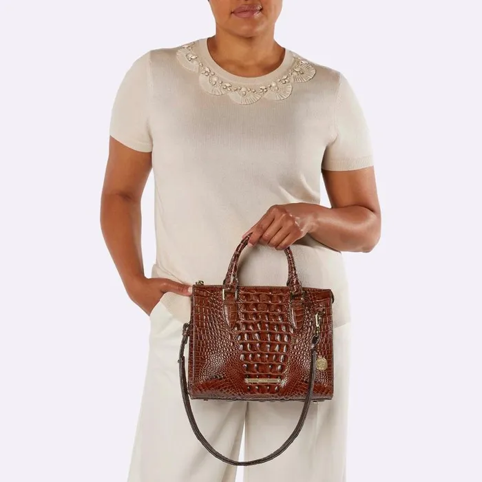 Women Brahmin Satchels Anywhere Convertible Pecan Melbourne