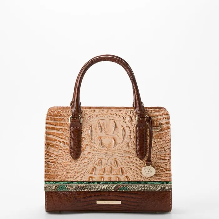 Women Brahmin Satchels Cami Honey Brown Devonshire