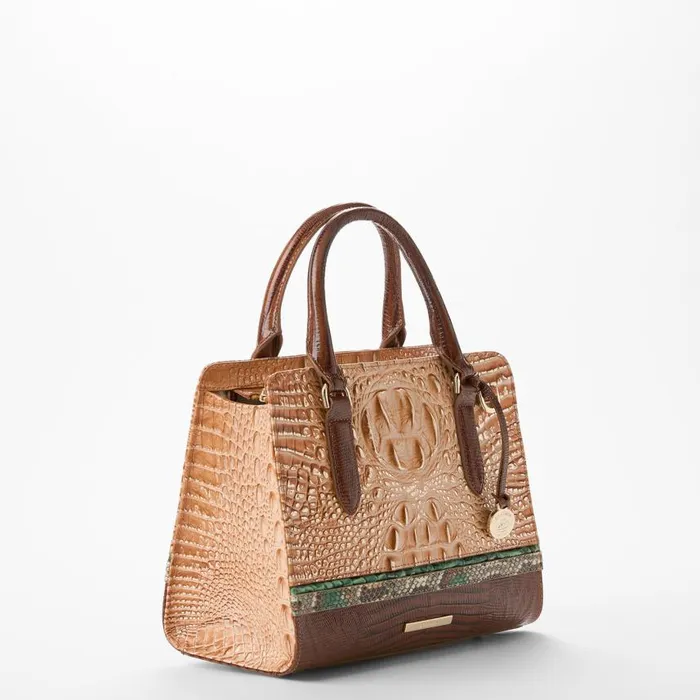 Women Brahmin Satchels Cami Honey Brown Devonshire