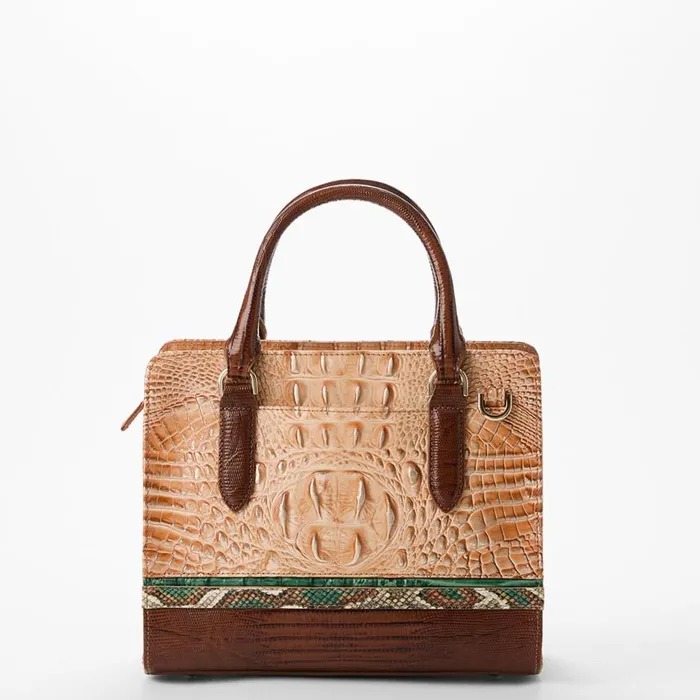 Women Brahmin Satchels Cami Honey Brown Devonshire