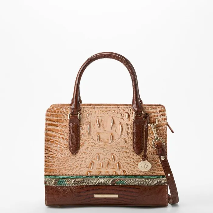 Women Brahmin Satchels Cami Honey Brown Devonshire