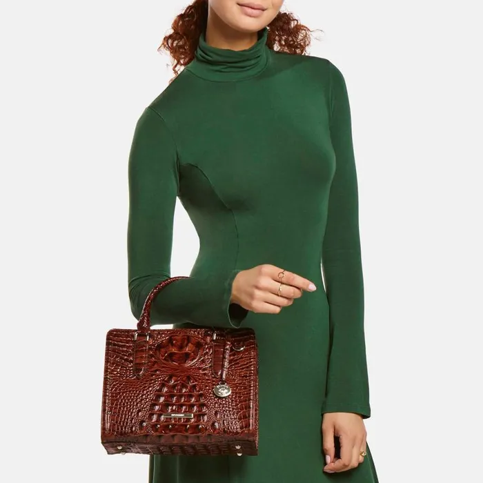 Women Brahmin Satchels Cami Honey Brown Devonshire