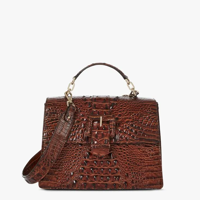 Women Brahmin Satchels Hallie Pecan Melbourne