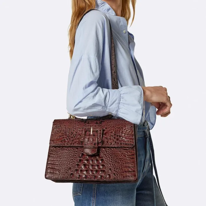 Women Brahmin Satchels Hallie Pecan Melbourne