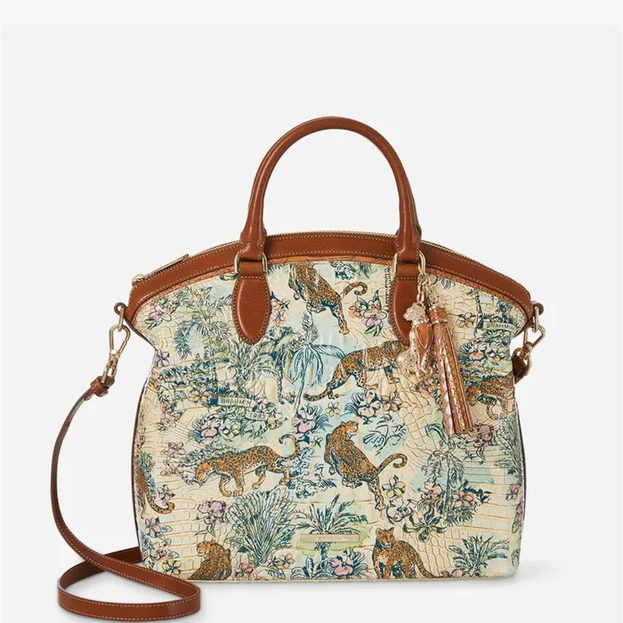 Women Brahmin Satchels Large Duxbury Satchel Souvenir Panthera