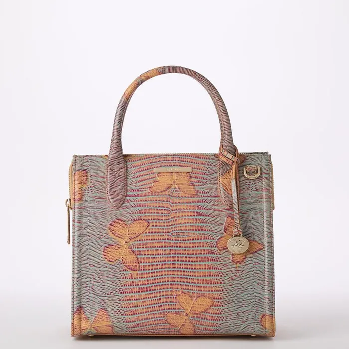 Women Brahmin Satchels Small Caroline Mandarin Orange Heatwave