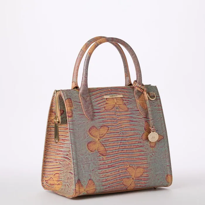 Women Brahmin Satchels Small Caroline Mandarin Orange Heatwave
