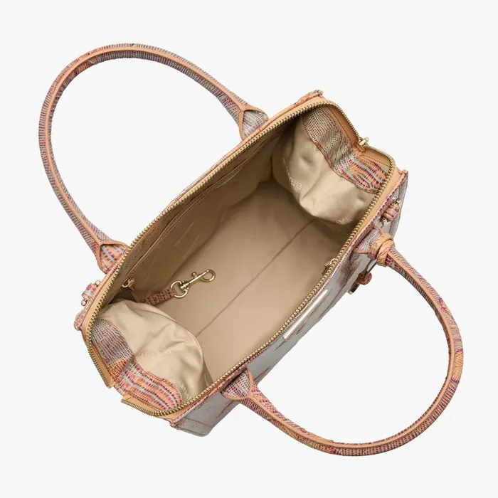 Women Brahmin Satchels Small Caroline Mandarin Orange Heatwave