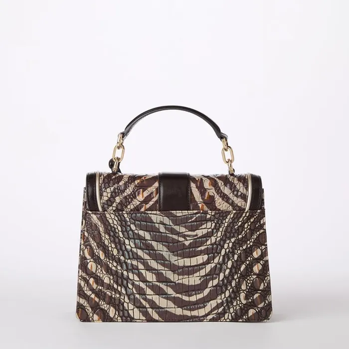 Women Brahmin Satchels Small Hallie Coffee Bengal