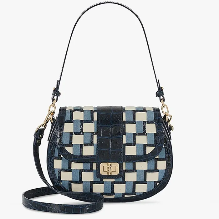 Women Brahmin Shoulder Bags Cynthia Coastal Blue Edgewater