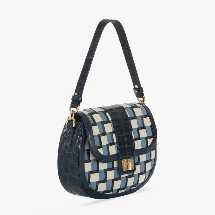 Women Brahmin Shoulder Bags Cynthia Coastal Blue Edgewater