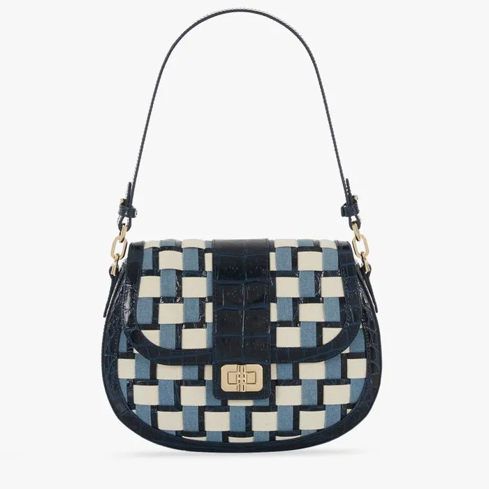 Women Brahmin Shoulder Bags Cynthia Coastal Blue Edgewater