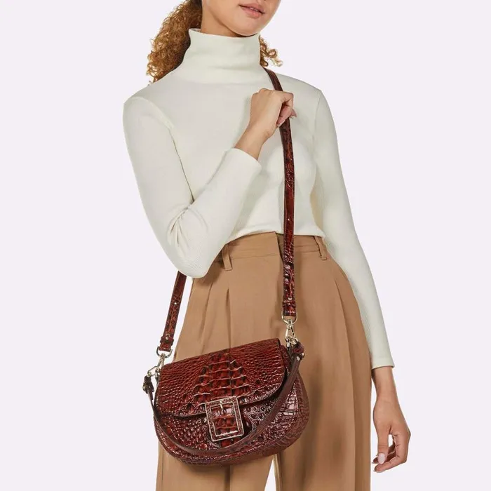 Women Brahmin Shoulder Bags Cynthia Coastal Blue Edgewater