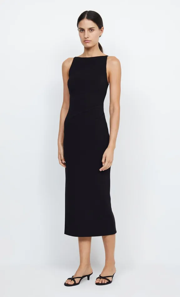 Women Bridesmaids Bec Bridge BE MINE TUCK DRESS Black