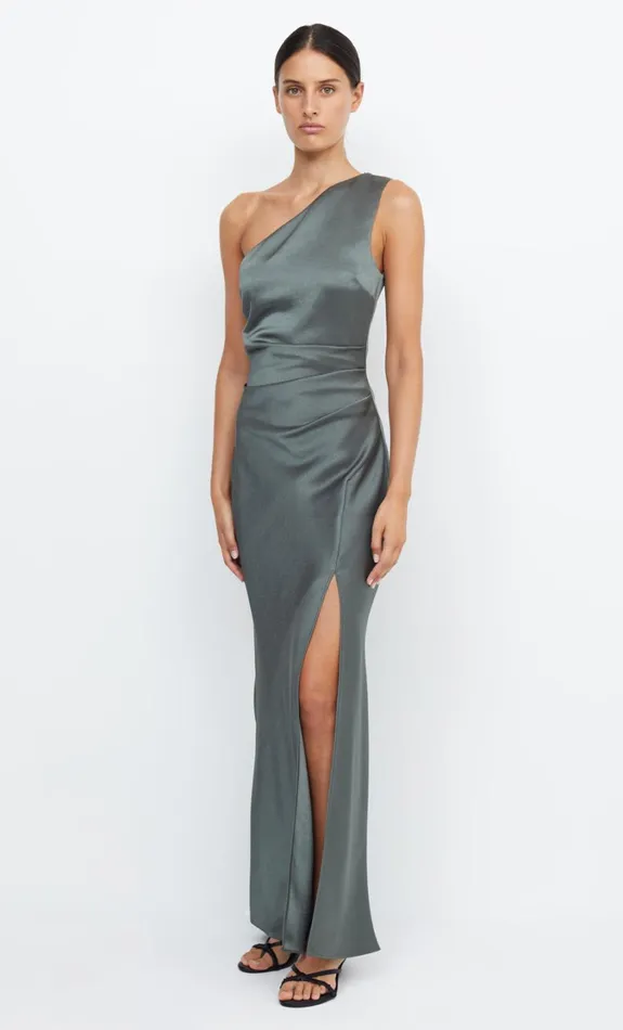 Women Bridesmaids Bec Bridge THE DREAMER ASYM DRESS Dark Willow