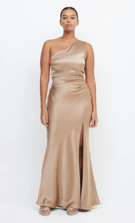 Women Bridesmaids Bec Bridge THE DREAMER ASYM DRESS Golden