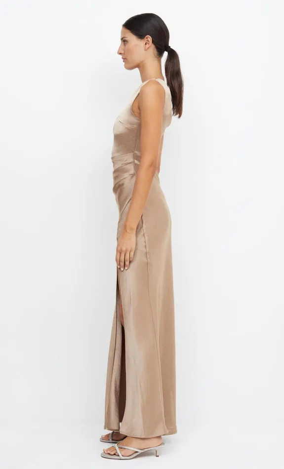 Women Bridesmaids Bec Bridge THE DREAMER ASYM DRESS Golden