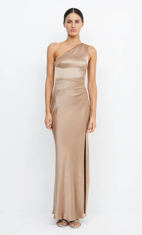 Women Bridesmaids Bec Bridge THE DREAMER ASYM DRESS Golden