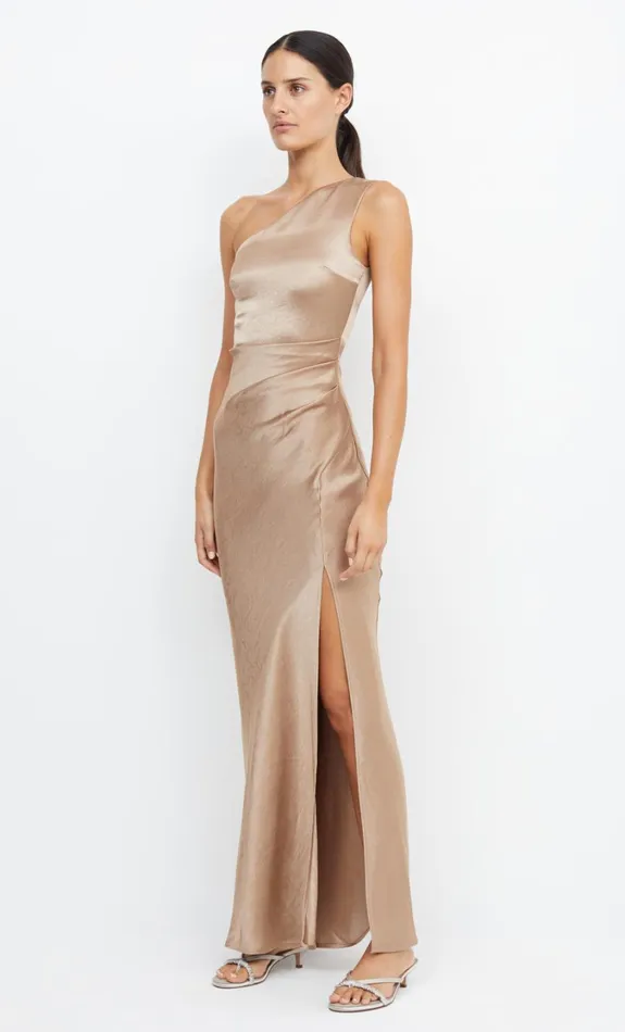 Women Bridesmaids Bec Bridge THE DREAMER ASYM DRESS Golden