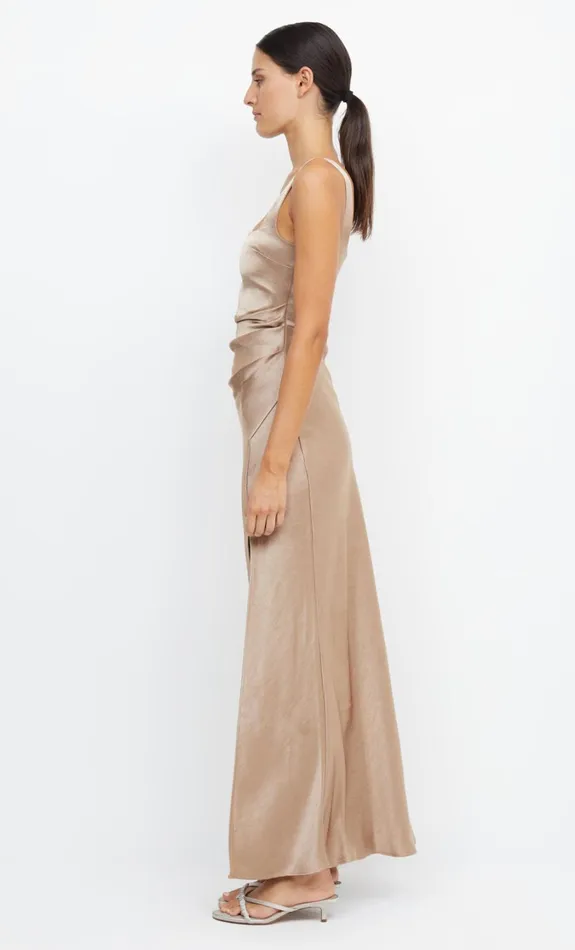 Women Bridesmaids Bec Bridge THE DREAMER SQUARE NECK DRESS Golden
