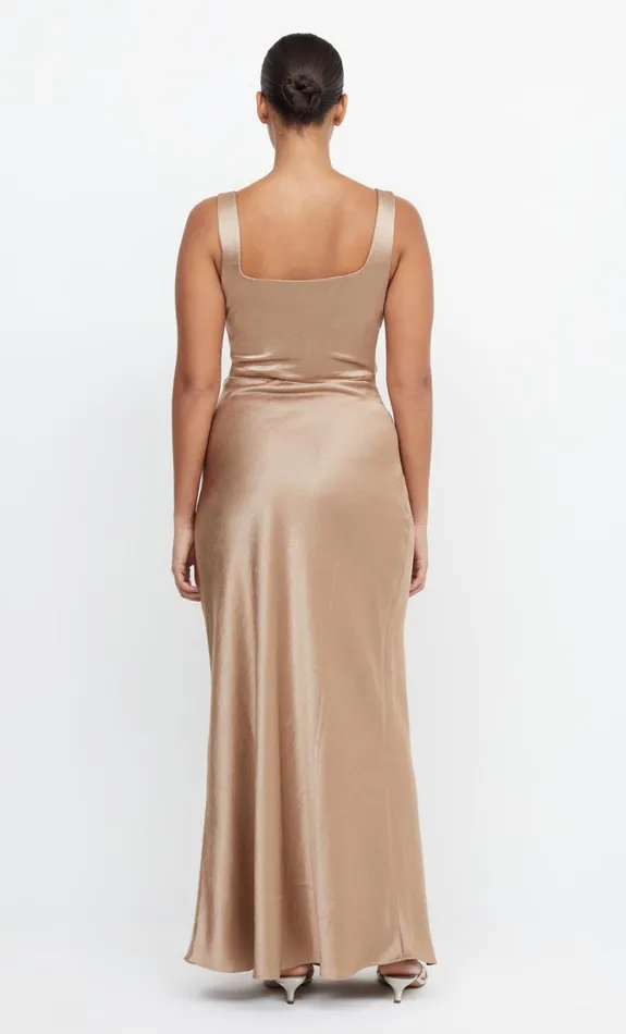 Women Bridesmaids Bec Bridge THE DREAMER SQUARE NECK DRESS Golden