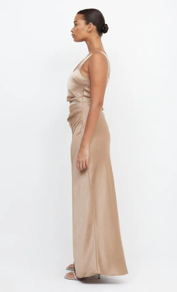 Women Bridesmaids Bec Bridge THE DREAMER SQUARE NECK DRESS Golden