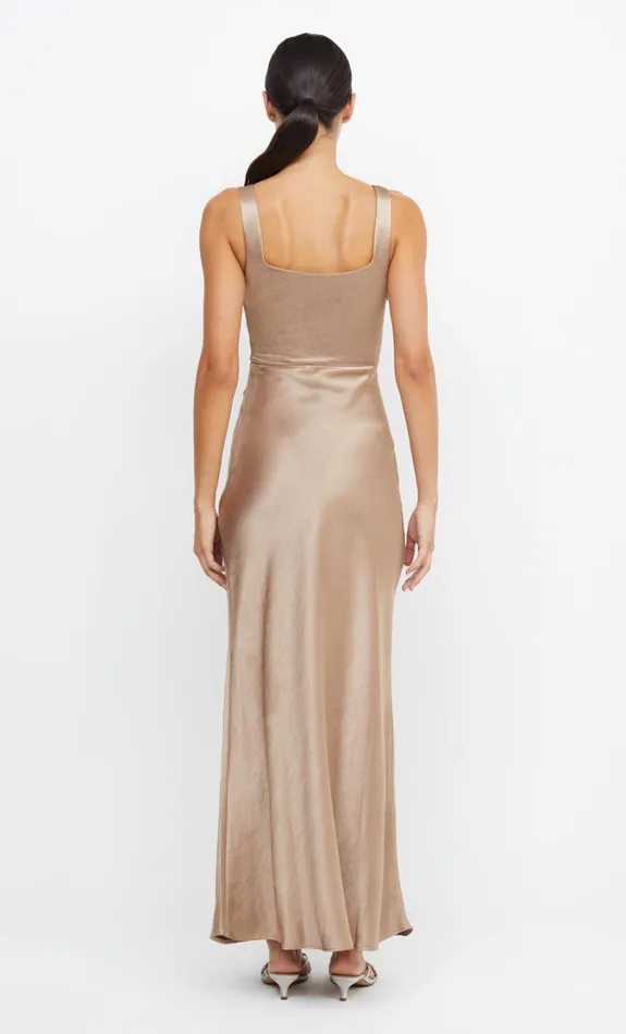 Women Bridesmaids Bec Bridge THE DREAMER SQUARE NECK DRESS Golden