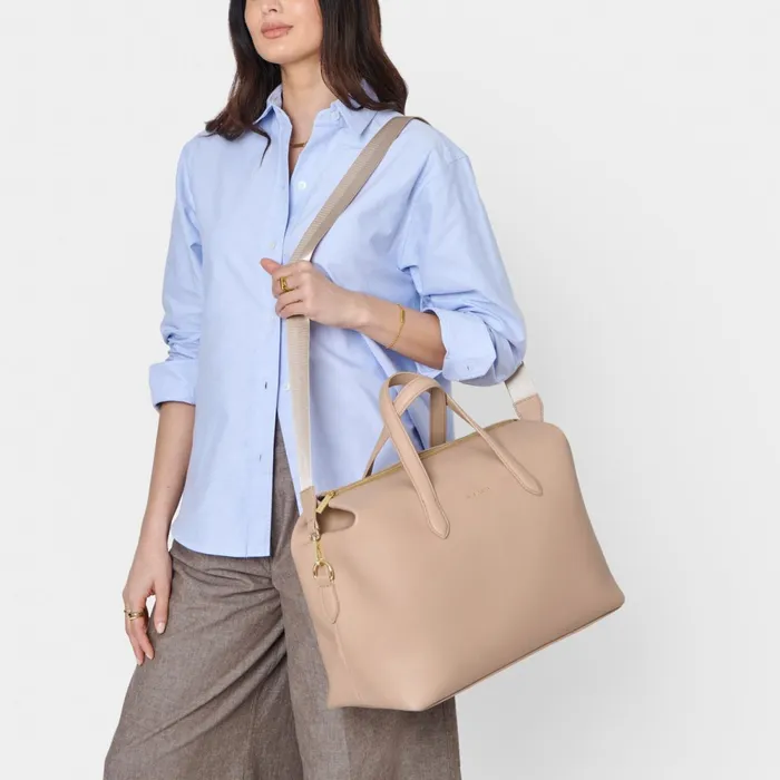 Women Cabin Bags and Suitcases Katie Loxton Milan Nude Pink Cabin Bag 8211 Vegan Leather