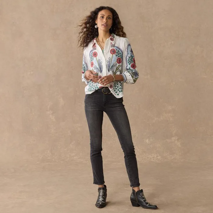Women Canyon Sunset Shirt White Sundance Catalog Tops Women Canyon Sunset Shirt White Sundance Catalog Tops