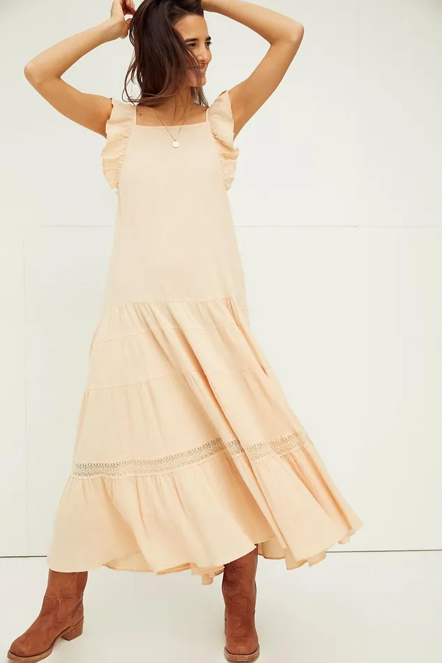Women Casual Dresses Free People Caught In Motion Maxi Dress Brioche