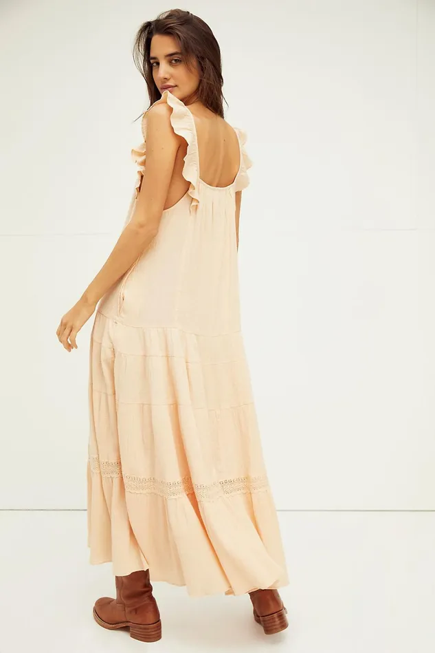 Women Casual Dresses Free People Caught In Motion Maxi Dress Brioche