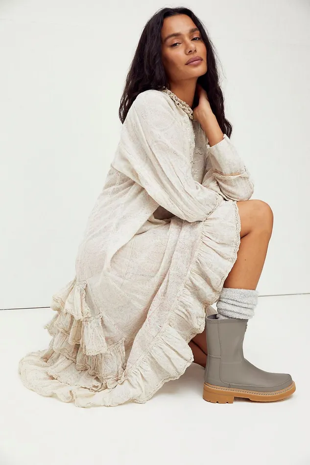 Women Casual Dresses Free People Print Queen Nellie Dress Ivory Combo
