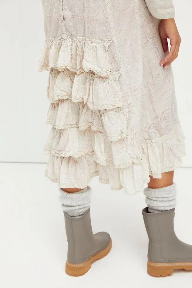 Women Casual Dresses Free People Print Queen Nellie Dress Ivory Combo