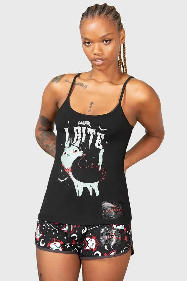 Women Chill Out Killstar Cat Spat Cami Top