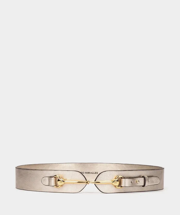 Women Cinturn De Piel Metallic 8211 Belts Pedro Miralles
