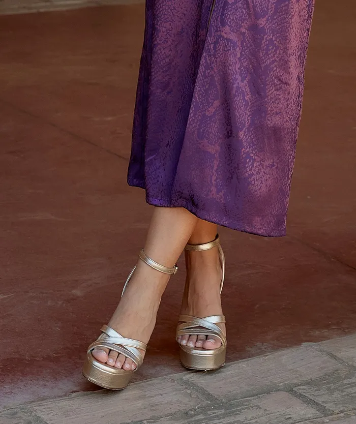 Women Civitella Metallic 8211 Heeled Sandals Pedro Miralles