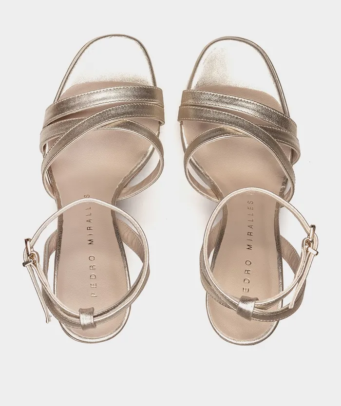 Women Civitella Metallic 8211 Heeled Sandals Pedro Miralles